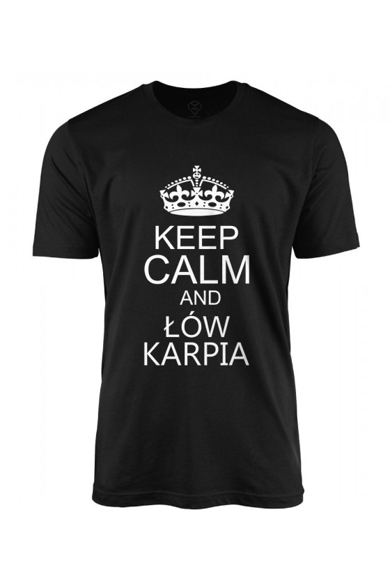 Koszulka męska z napisem Keep Calm and łów karpia
