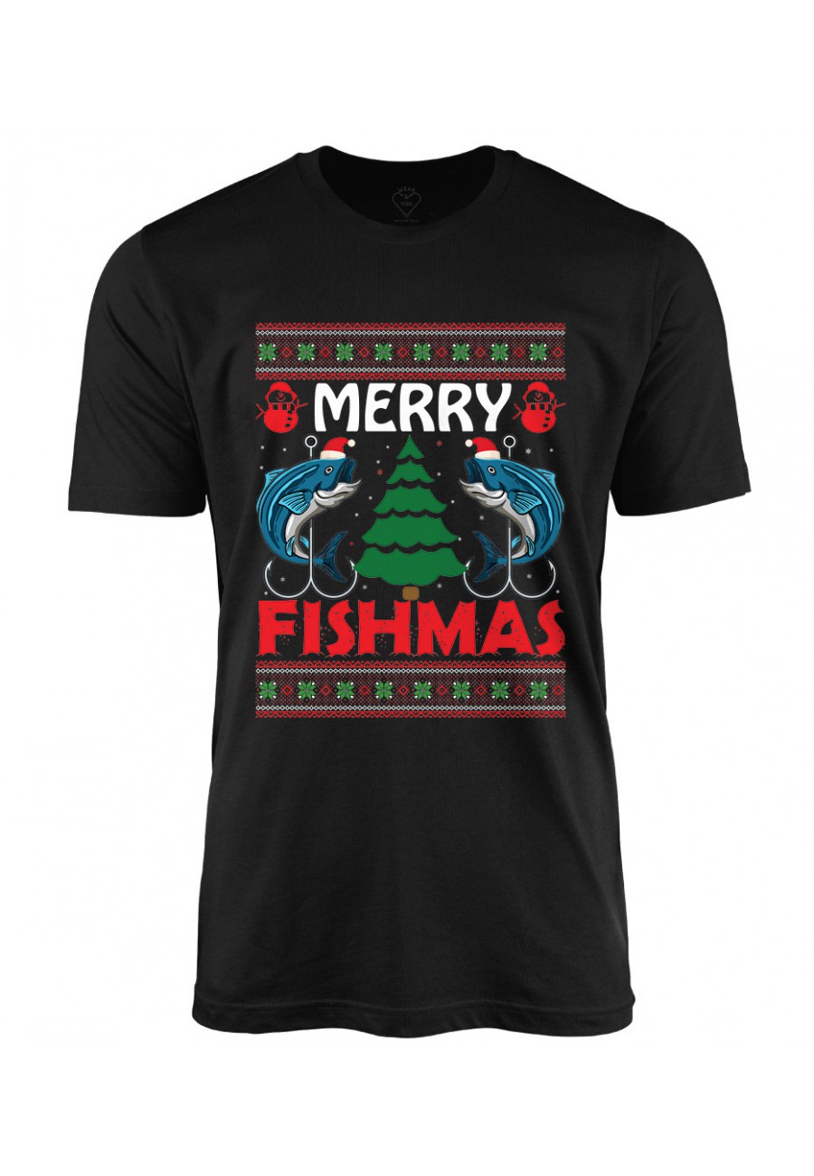 Koszulka męska Merry Fishmas - ryby