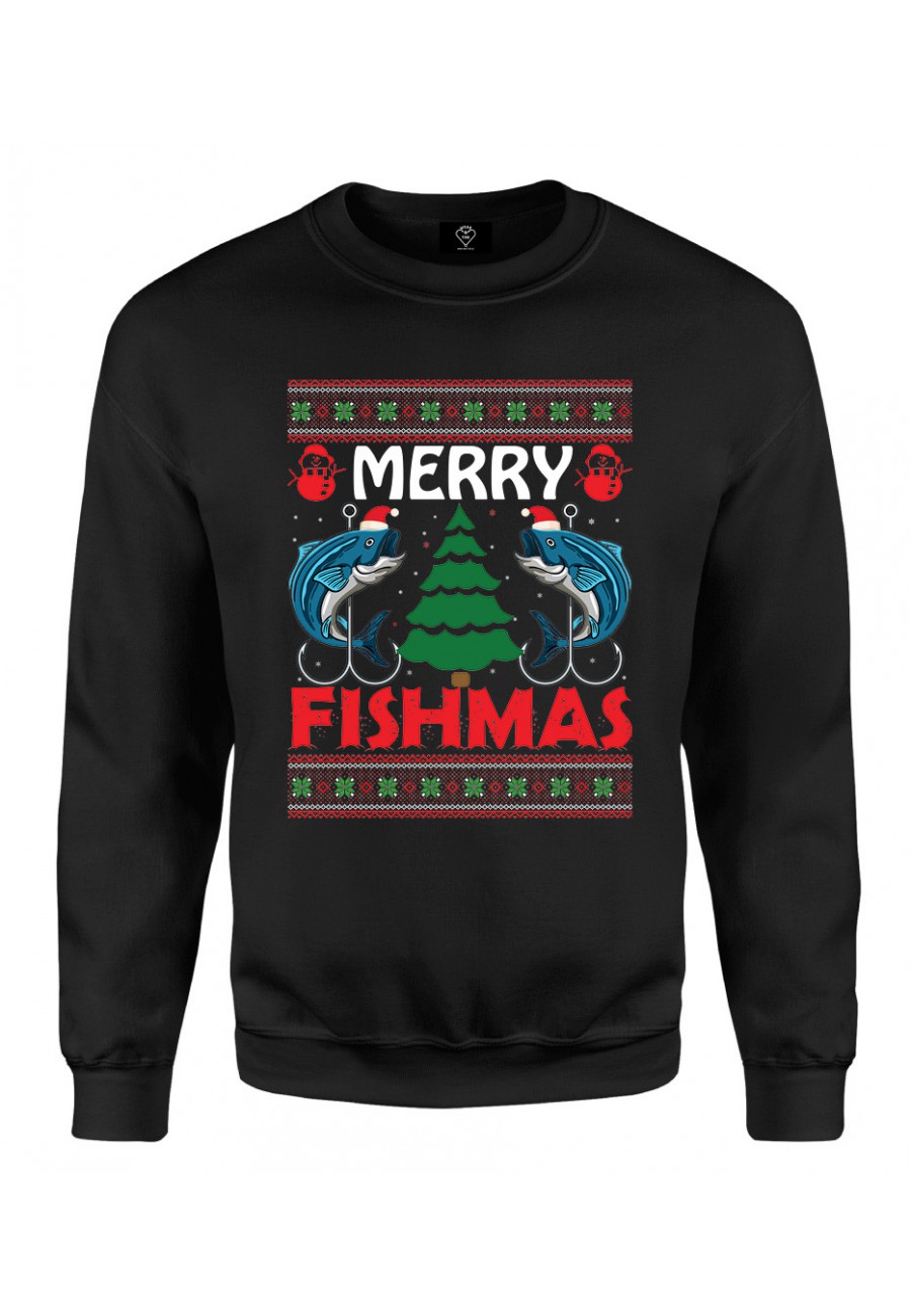 Bluza klasyczna Merry Fishmas - ryby