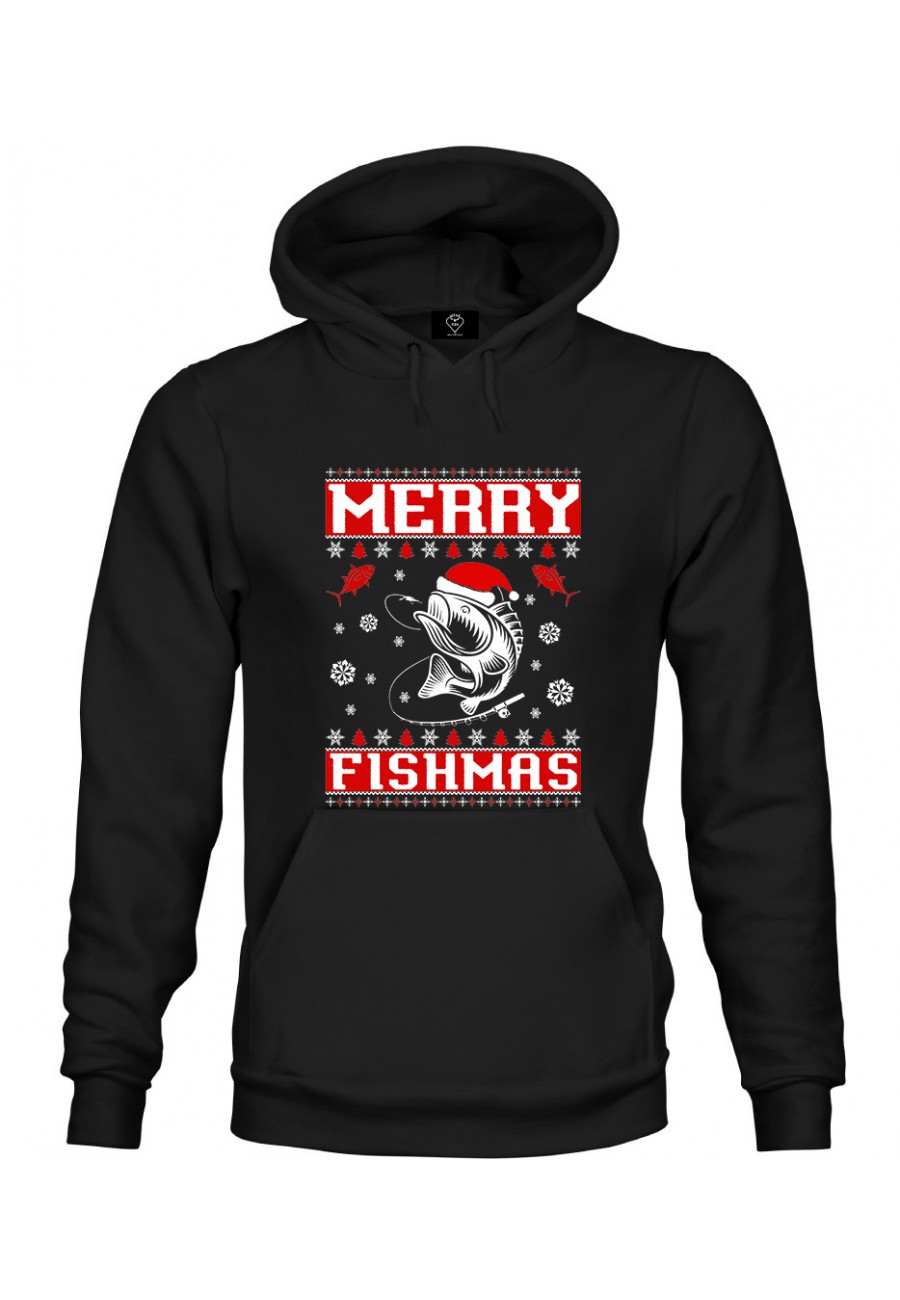 Bluza z kapturem Merry Fishmas